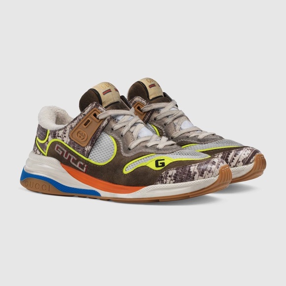 NWT Gucci Ultrapace Leather and Suede Sneaker - Picture 2 of 10